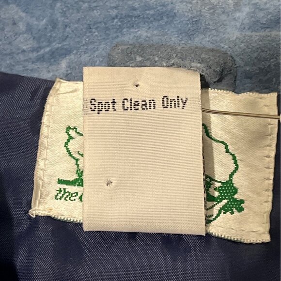 Quacker Factory Blue Suede Jacket Embroidered Sunflowers Vtg Full-Zip Size L - Picture 9 of 9